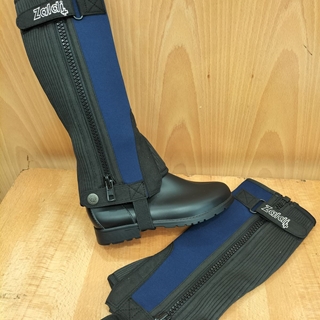 Polaina neopreno ZALDI con elástico color azul marino (tallaje infantil) - Imagen 2